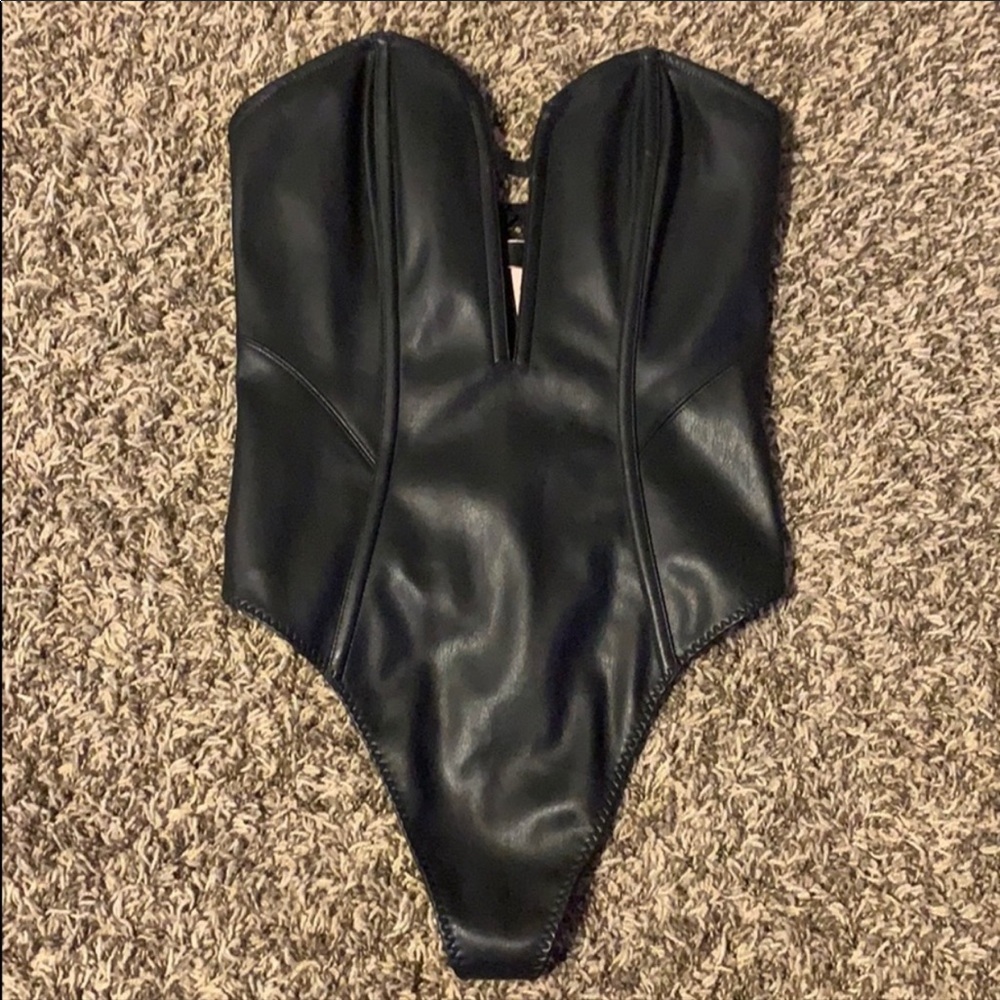 Victoria's Secret faux leather bustier